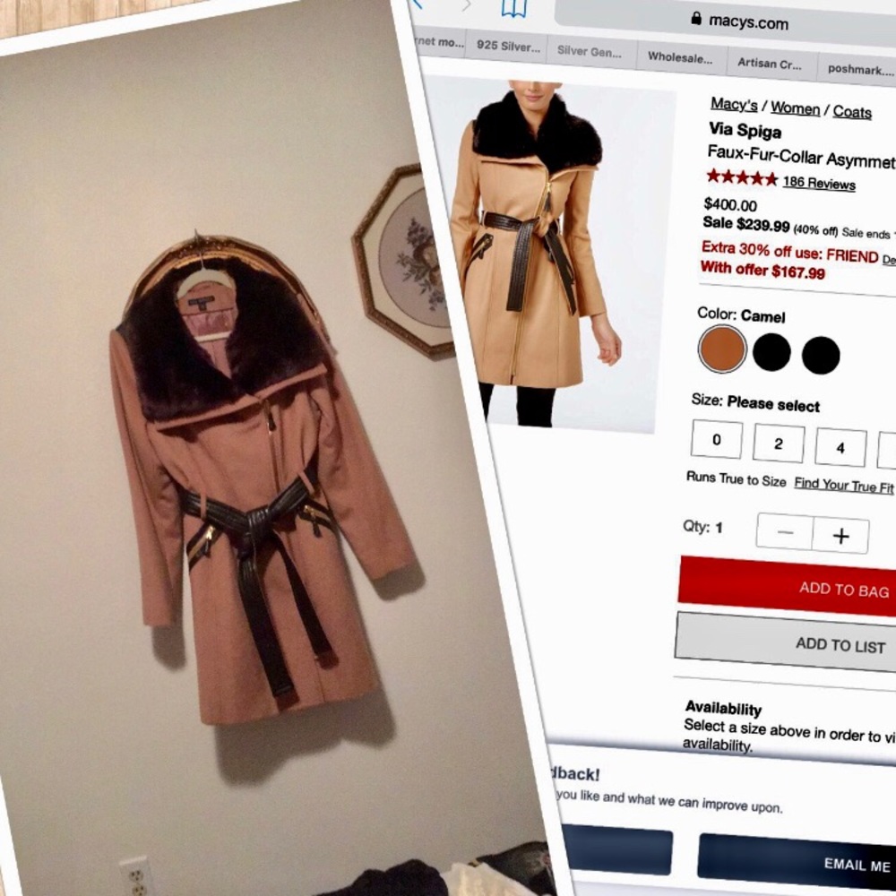 Via Spiga coat worn once this is lowest price 56.9
